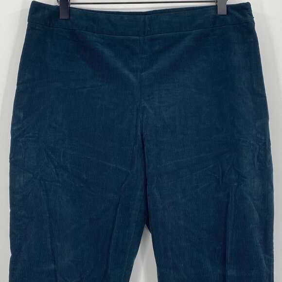 Theory Size 12 Green Poplar High Waist Stretch Oslo Corduroy Skinny Pants - Picture 14 of 15